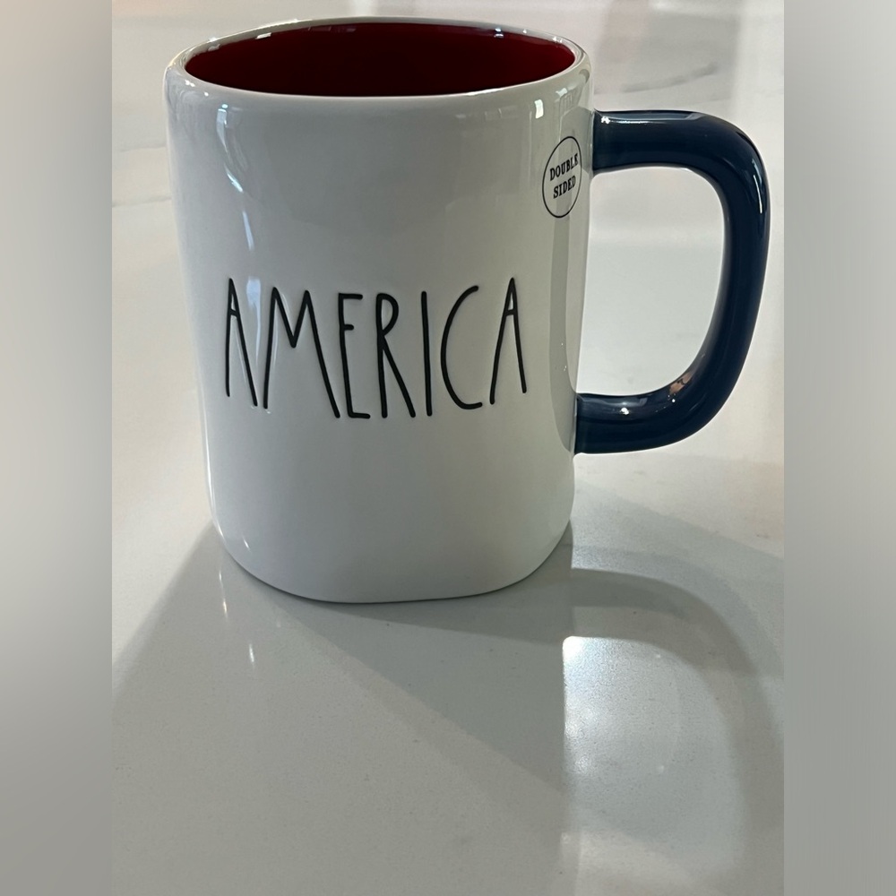 NWT Rae Dunn- America Mug Double Sided